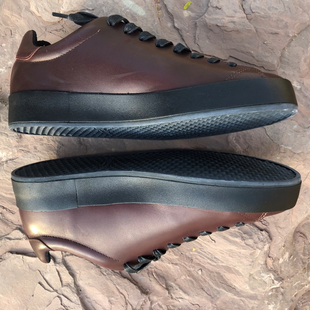 Rag & Bone Leather Lace Up Low Top Sneakers Sz10 - Picture 3 of 8